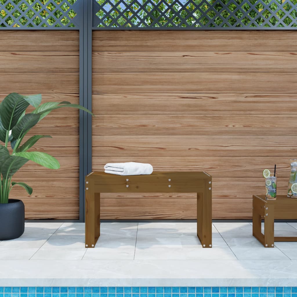 foto del prodotto panca da giardino miele 80x38x45 cm legno massello di pinocod mxl 128330