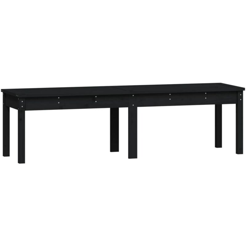 foto del prodotto panca da giardino mobile da giardino per esterni terrazza a 2 posti 159,5 x 44 x 45 cm legno massello di pino nero 020011787