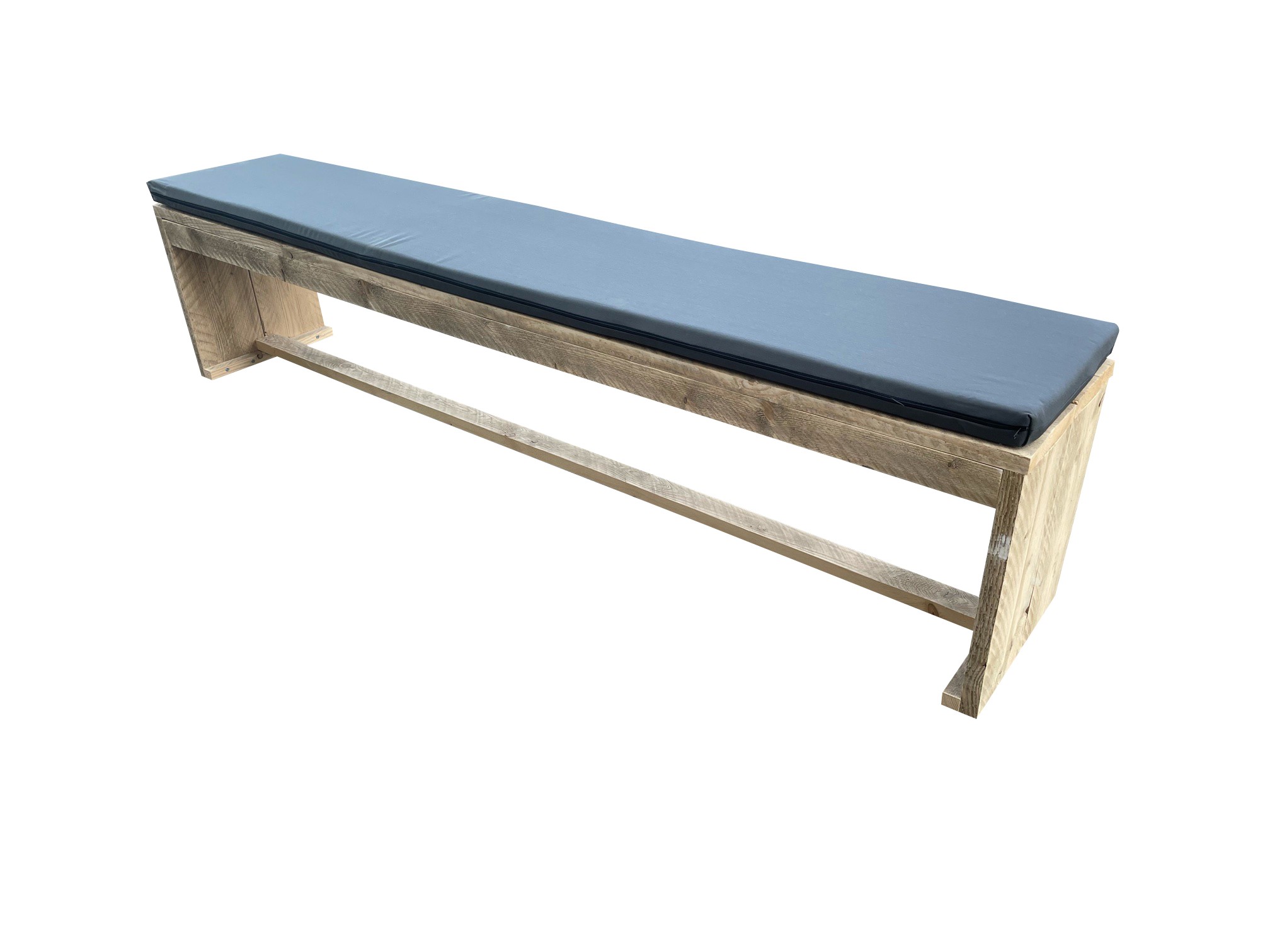 foto del prodotto panca da giardino new harlem in legno lunghezza 120 cm con cuscino incluso