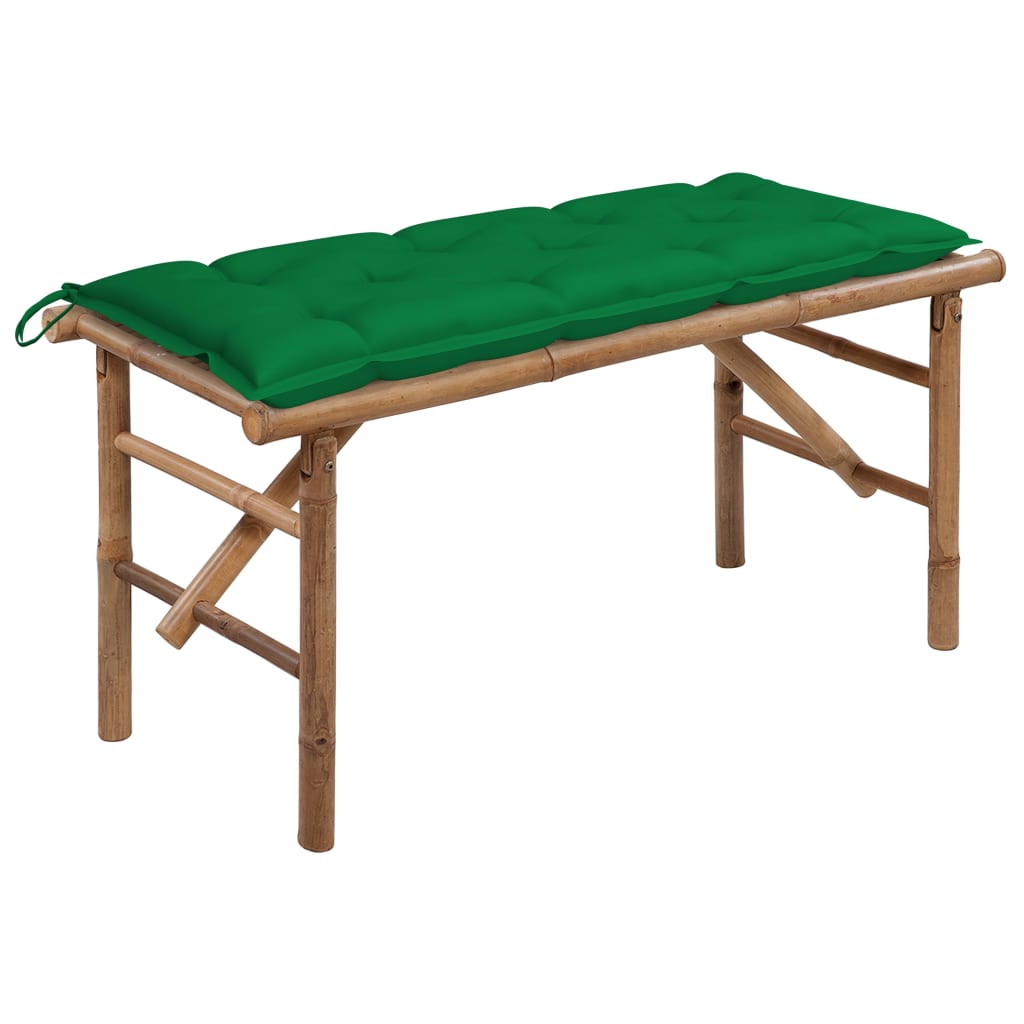 foto del prodotto panca da giardino pieghevole con cuscino 118 cm in bambã¹ cod mxl 67002