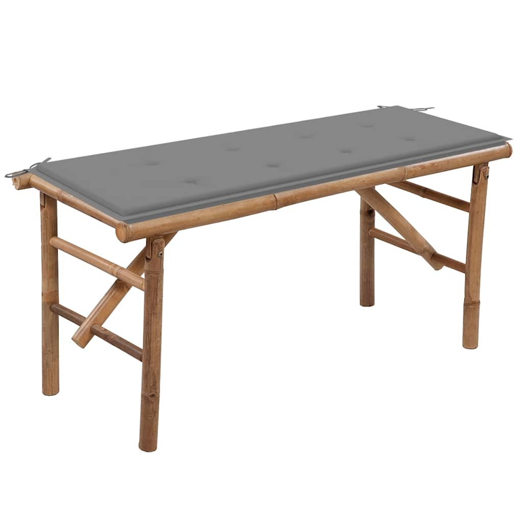 foto del prodotto panca da giardino pieghevole con cuscino 118 cm in bamb cod mxl 69352
