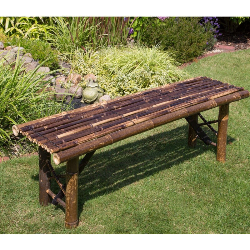 foto del prodotto panca da giardino pieghevole in bamb marrone 120x44x36 cm mdj06013