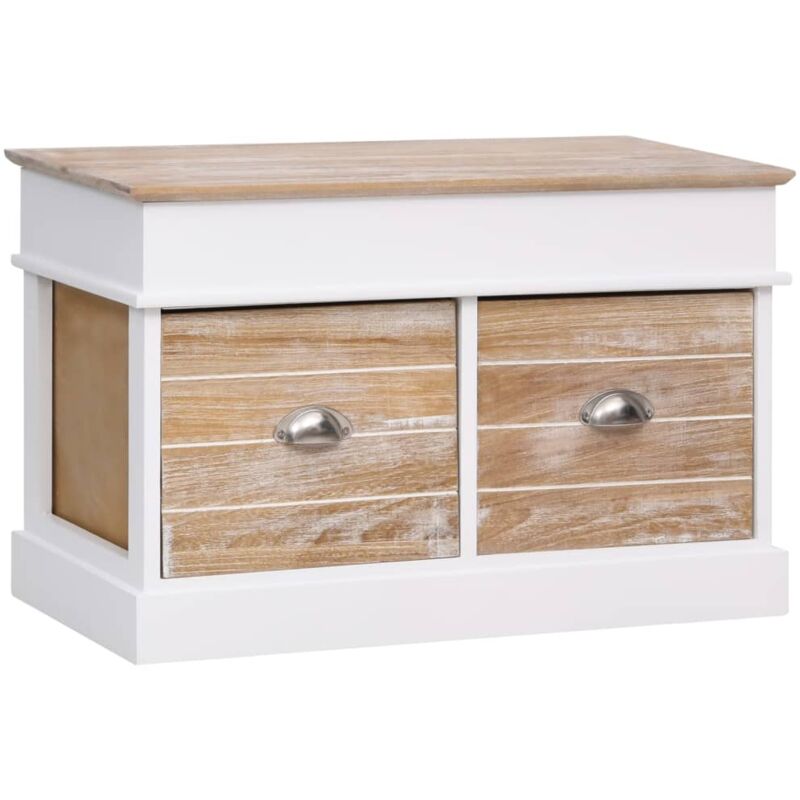 foto del prodotto panca da ingresso 70x35x45 cm in legno di paulownia vidaxl