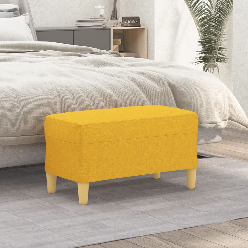 foto del prodotto panca giallo chiaro 70x35x41 cm in tessuto cod mxl 60315