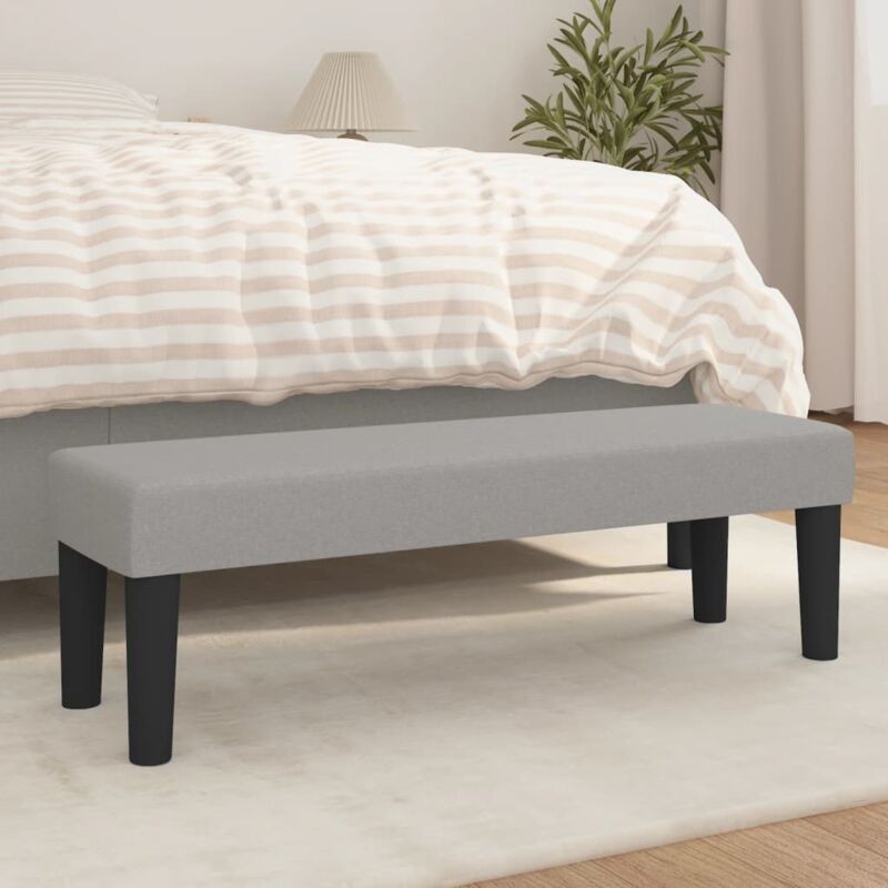 foto del prodotto panca grigio chiaro 100x30x30 cm in tessuto vidaxl