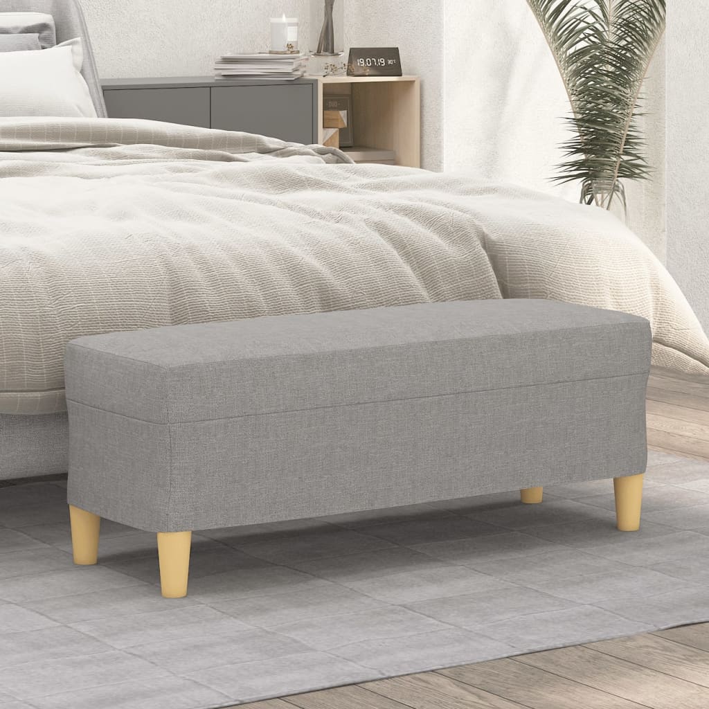 foto del prodotto panca grigio chiaro 100x35x41 cm in tessuto cod mxl 69213