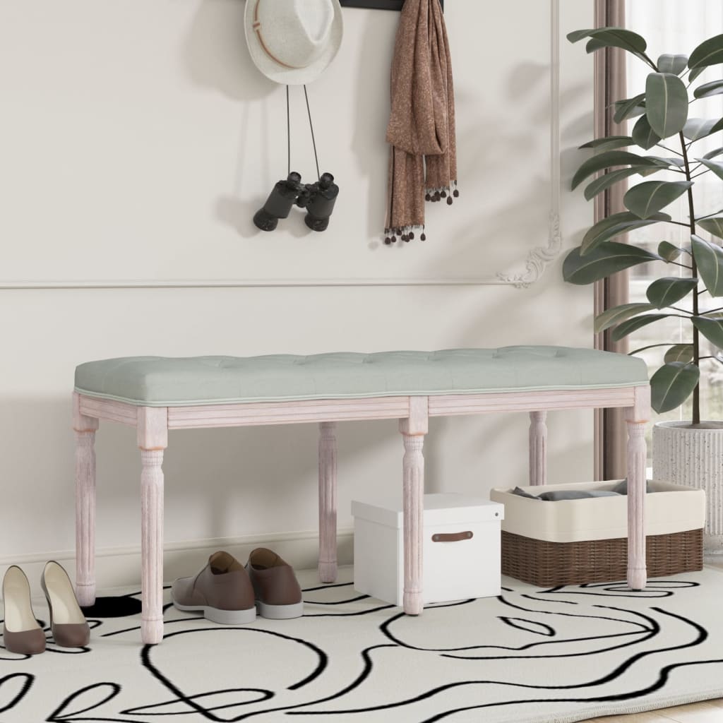 foto del prodotto panca grigio chiaro 110x40x49 cm in vellutocod mxl 70588