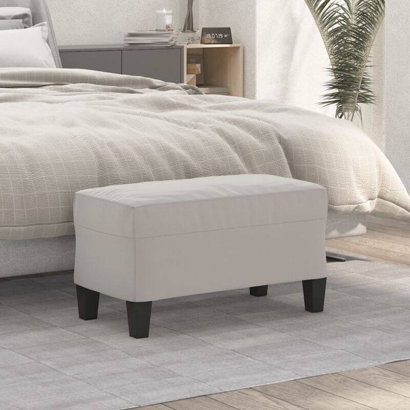 foto del prodotto panca grigio chiaro 70x35x41 cm in microfibra vidaxl