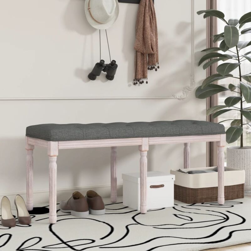 foto del prodotto panca grigio scuro 110x40x49 cm in tessuto vidaxl