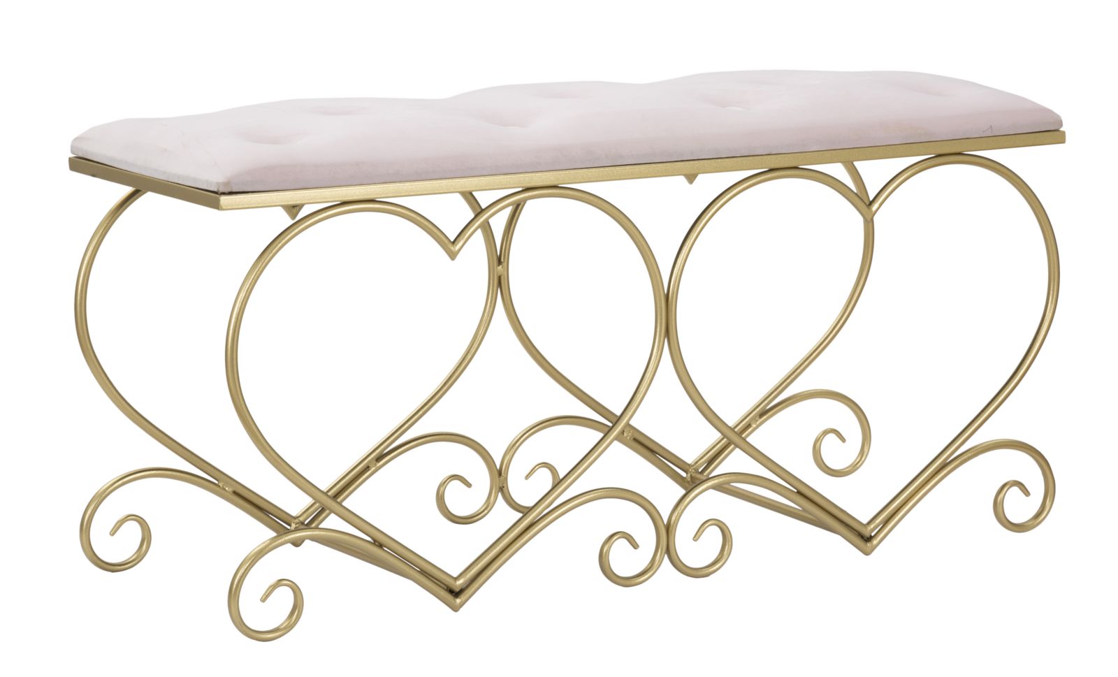 foto del prodotto panca heart rosa cm 105x37,5x51,5
