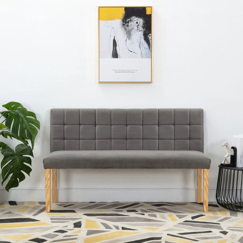 foto del prodotto panca in tessuto design moderno con schienale vari colori colore grigio
