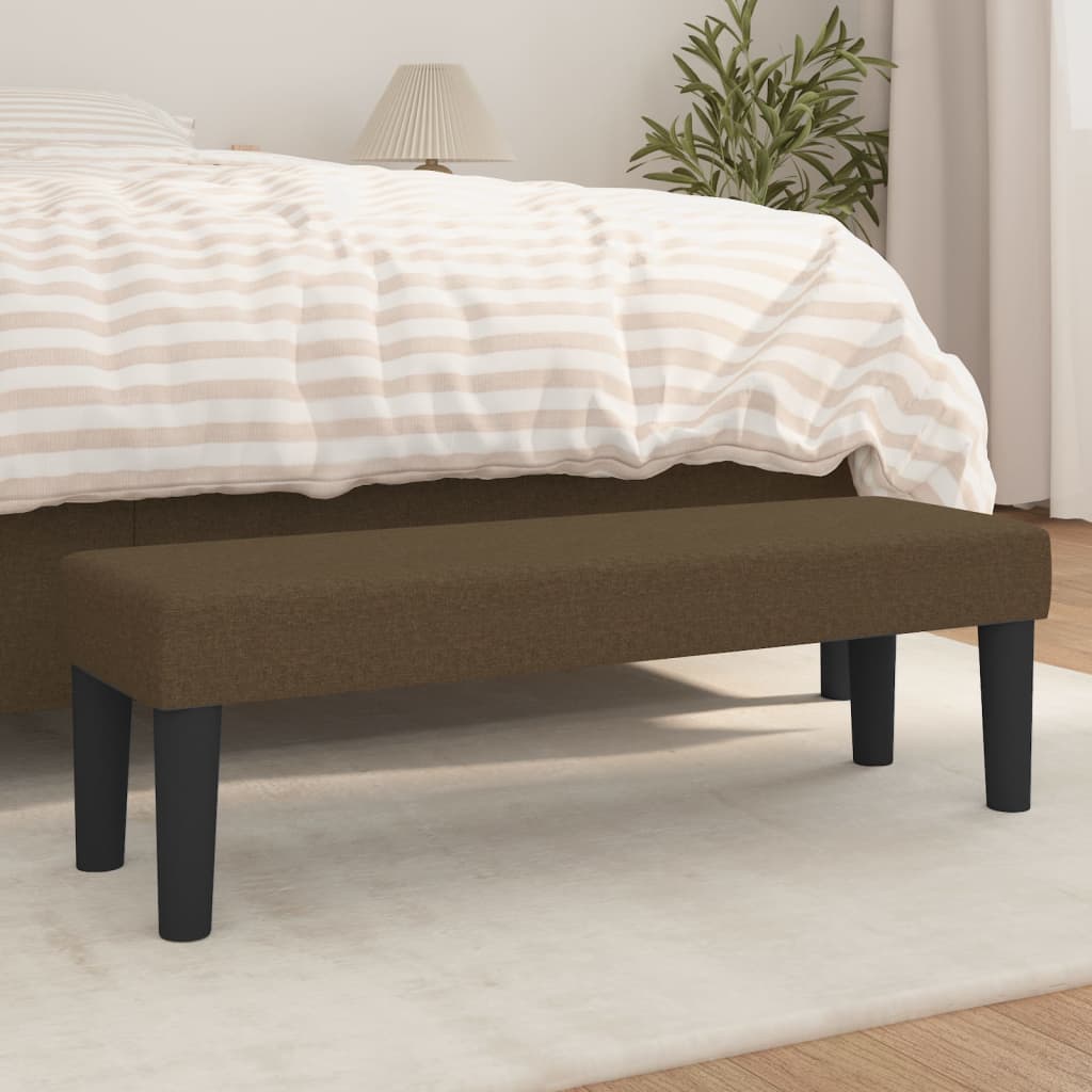 foto del prodotto panca marrone scuro 100x30x30 cm in tessuto cod mxl 73043
