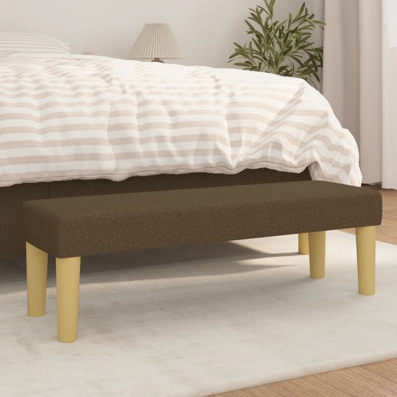 foto del prodotto panca marrone scuro 100x30x30 cm in tessuto vidaxl