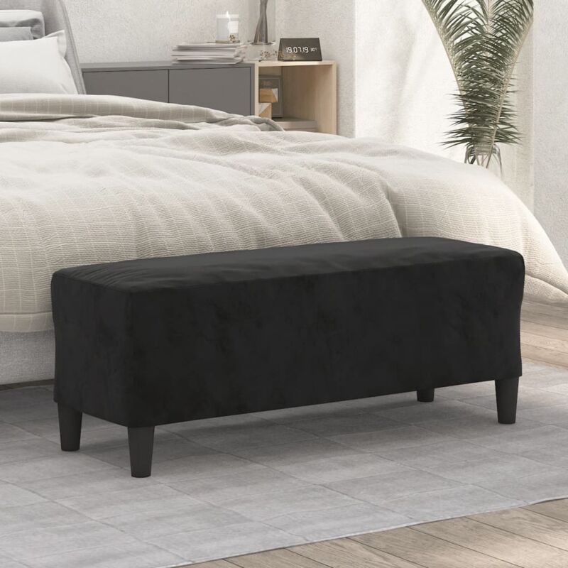 foto del prodotto panca nero 100x35x41 cm in velluto vidaxl
