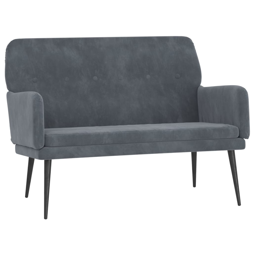 foto del prodotto panca panca 108 x 79 x 79 cm velluto grigio scuro 02 0010709