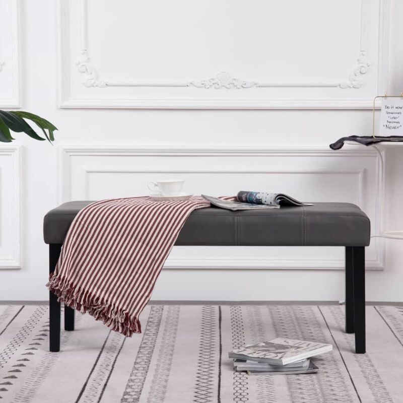 foto del prodotto panca panchina da interni in ecopelle design elegante vari colori colore grigio
