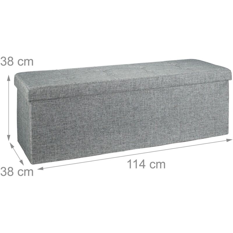 foto del prodotto panca per cassapanca portabiancheria con coperchio grigio 114 cm 3013010