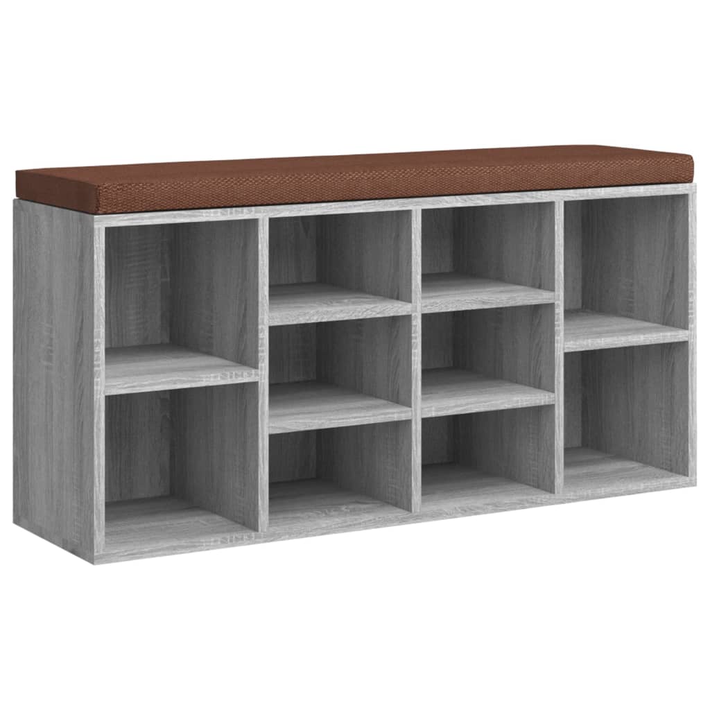 foto del prodotto panca per scarpe sonoma 103 x 30 x 48 cm multistrato grigio 02 0010935