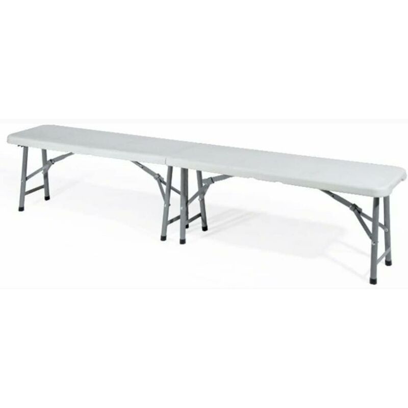 foto del prodotto panca pieghevole 183x28x44 cm richiudibile per feste sagre fiere giardino campeggio camping
