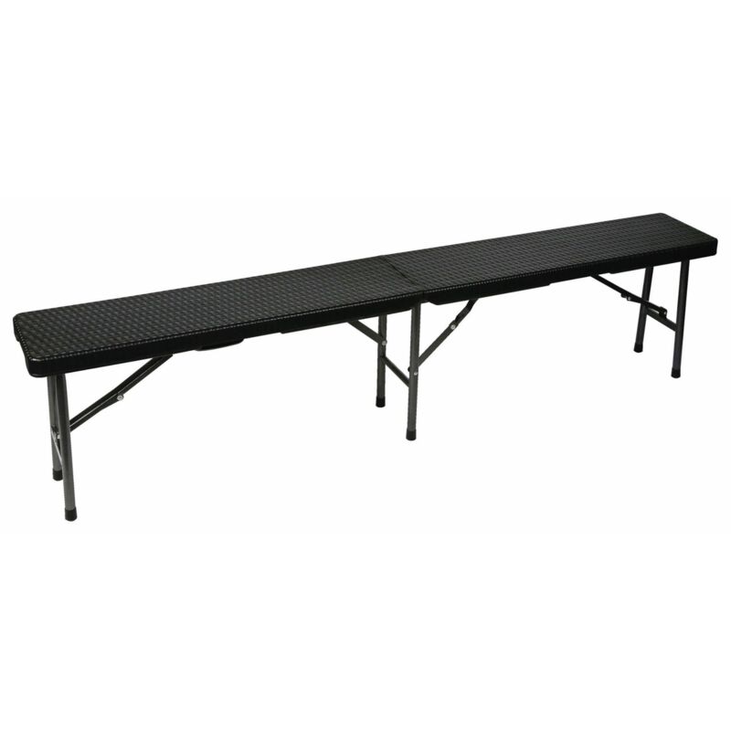 foto del prodotto panca pieghevole motivo rattan 180 x 25 x 43 cm