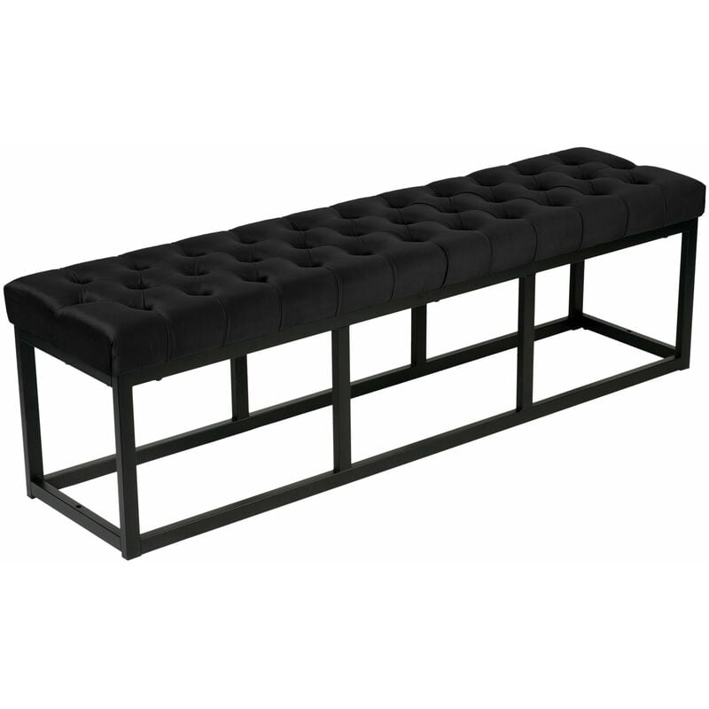 foto del prodotto panca polson velluto nero nero 150 cm