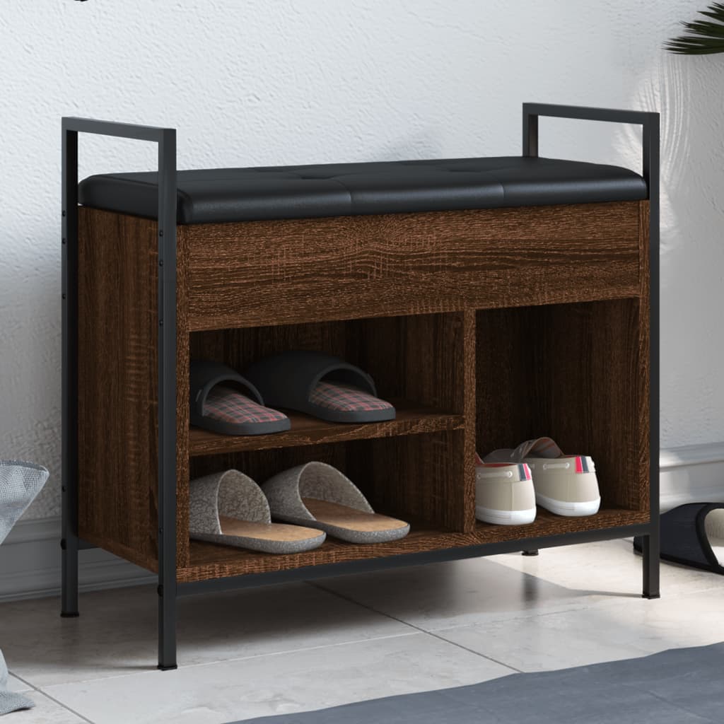 foto del prodotto panca porta scarpe rovere marrone 65,5x32x57,5 cmcod mxl 109662