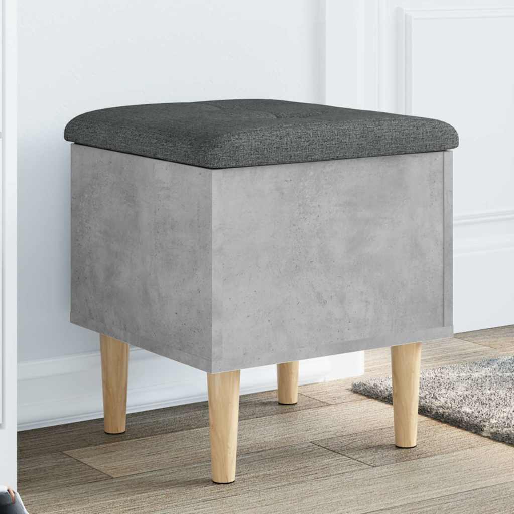 foto del prodotto panca portaoggetti grigio cemento 42x42x46 cm legno multistratocod mxl 109647