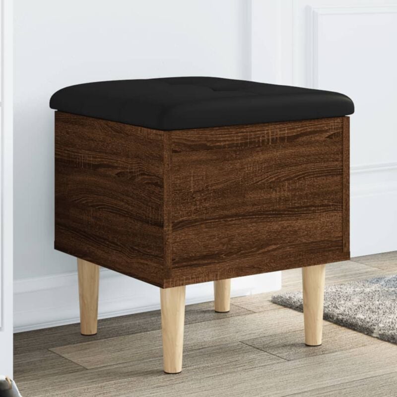 foto del prodotto panca portaoggetti rovere marrone 42x42x46 cm legno multistrato vidaxl