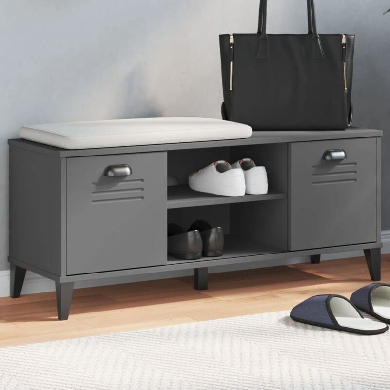foto del prodotto panca portascarpe viken antracite 106x35x45cm legno multistrato vidaxl