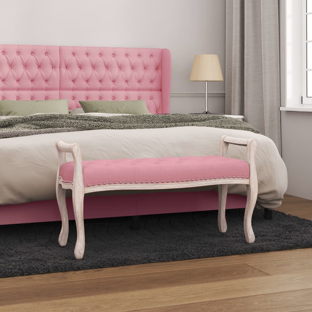 foto del prodotto panca rosa 110x45x60 cm in velluto cod mxl 73318