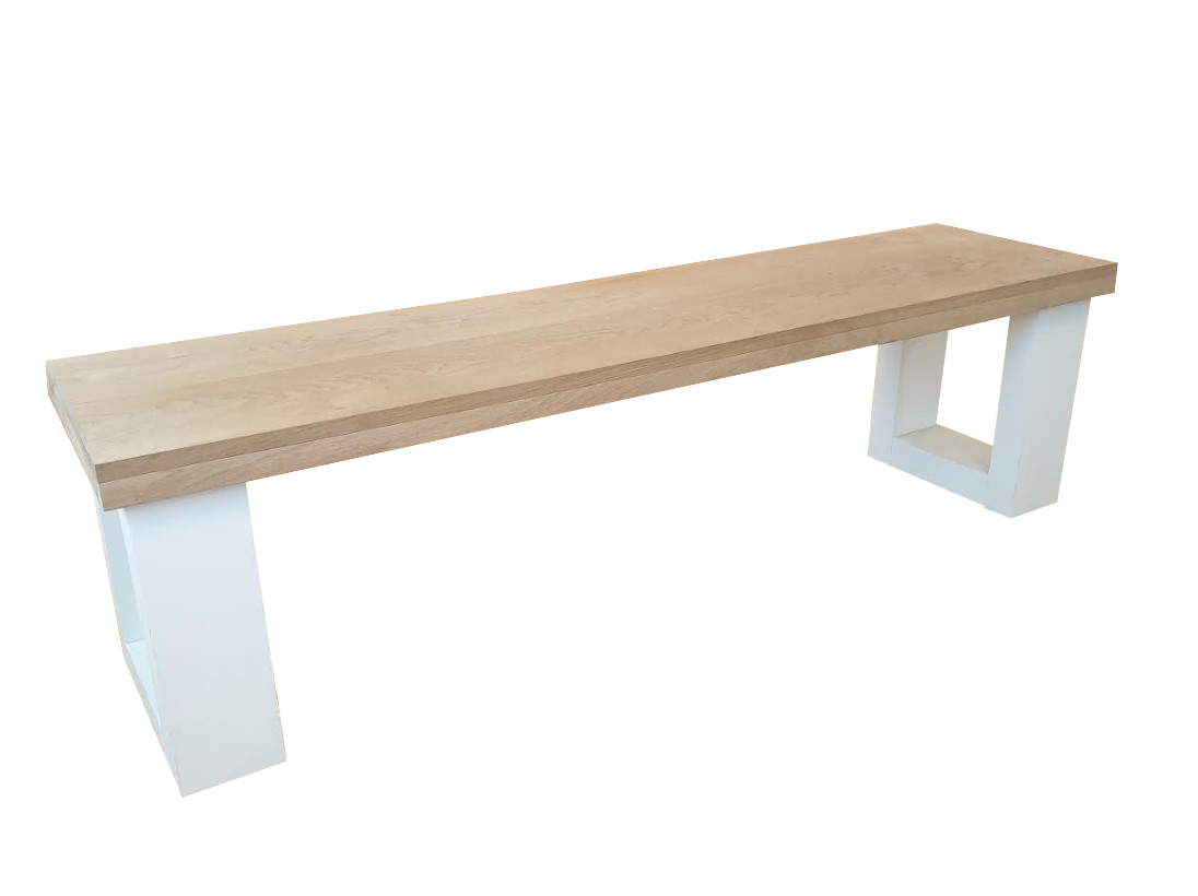 foto del prodotto panca rovere new england bianco lunghezza 120 cm