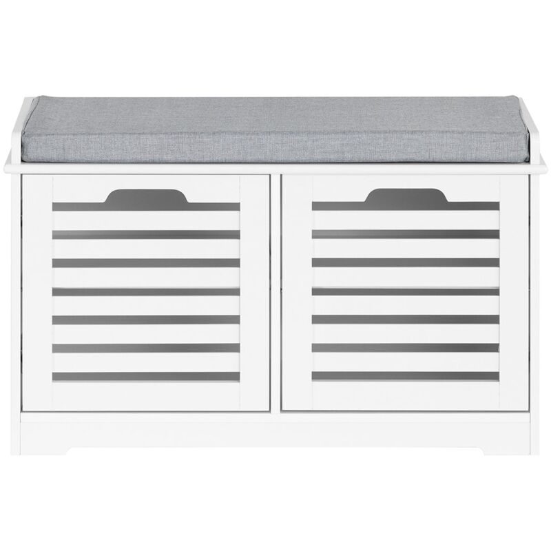 foto del prodotto panca scarpiera da ingresso con seduta panca contenitore l71xp35xa43 cm bianco fsr23 ii w sobuy