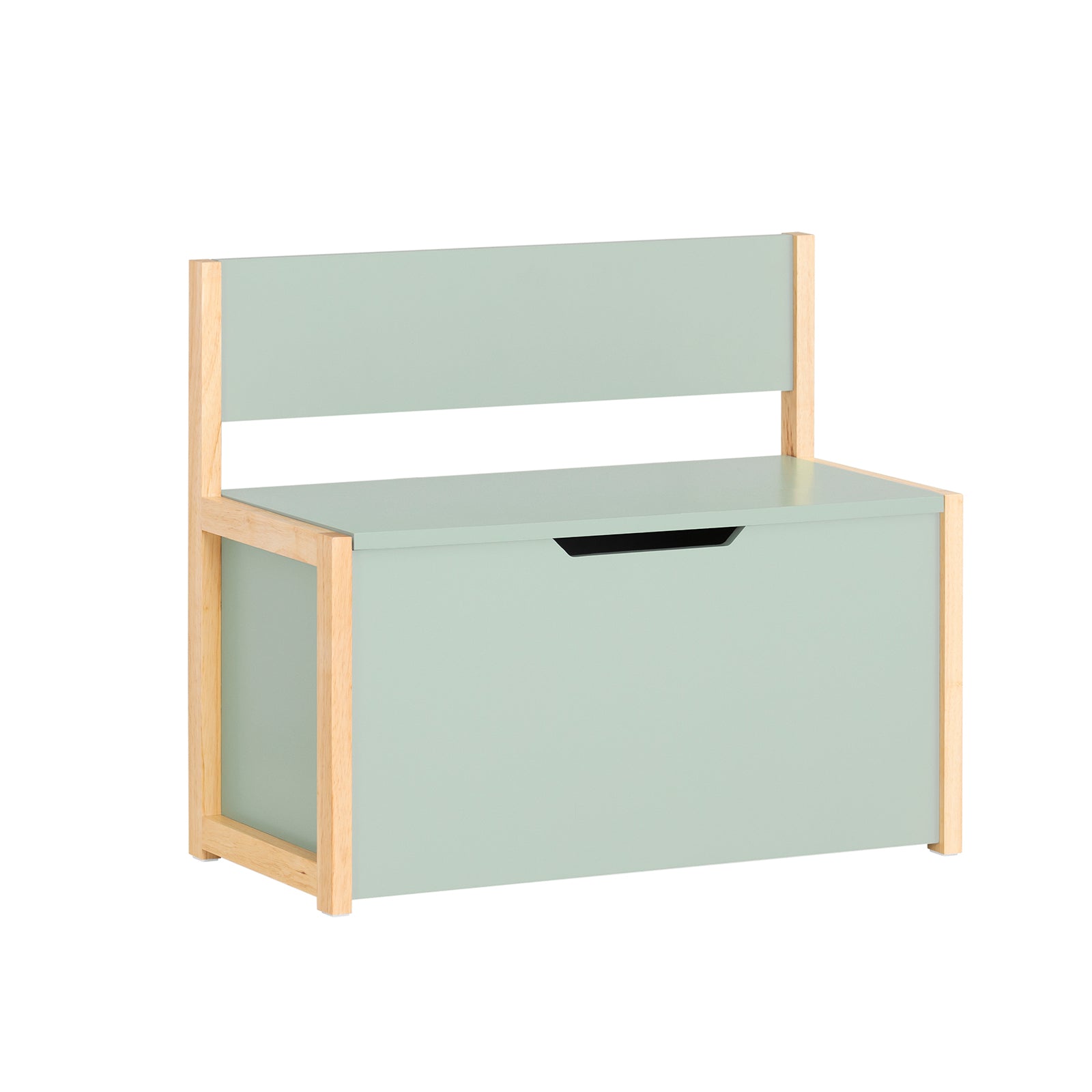 foto del prodotto panca scarpiera per bambini contenitore giocattolo ceste portaoggetti verde 64x30x55cm kmb94 gr