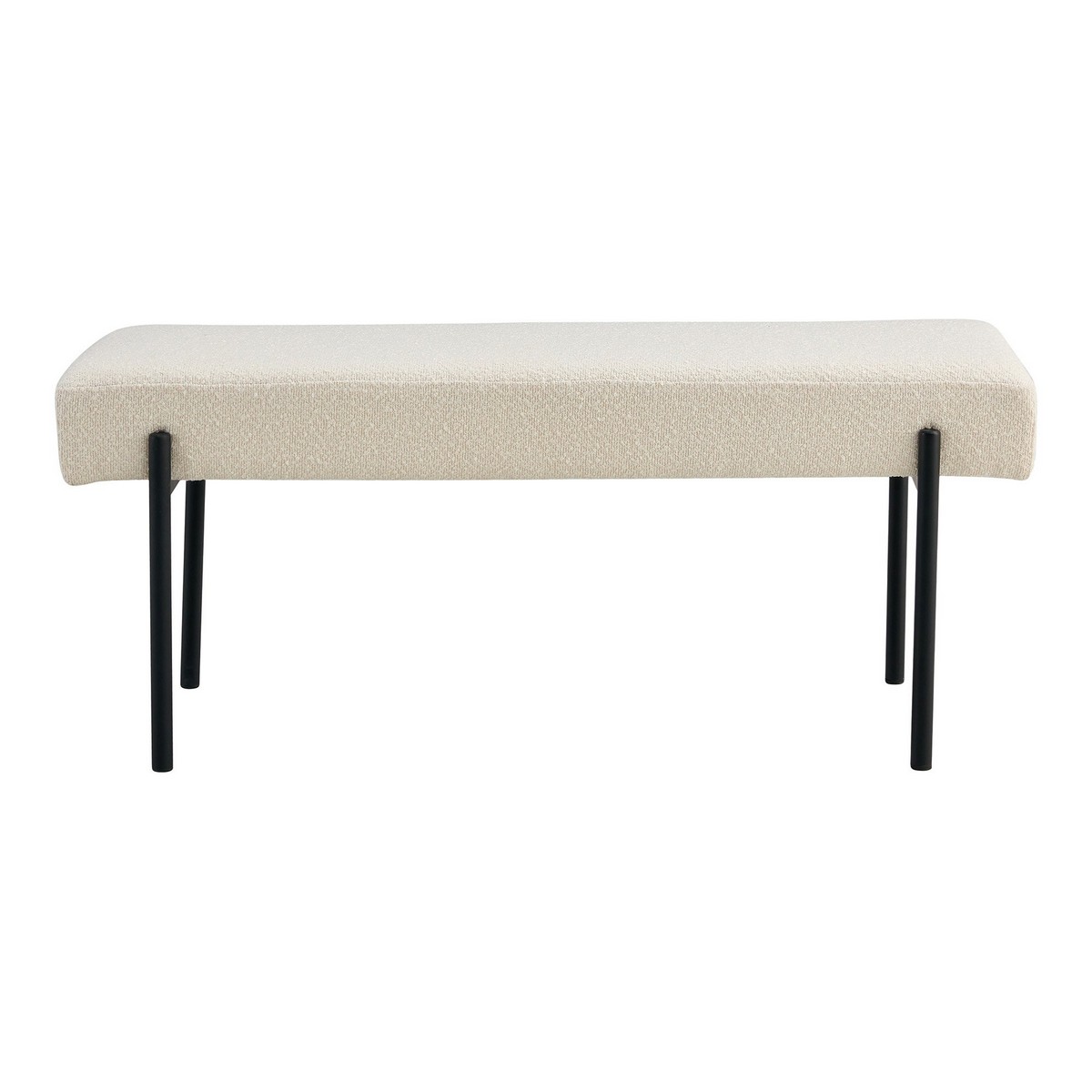 foto del prodotto panca swindon, bianco, tessuto, 100x36x42,5 cm, epikasa