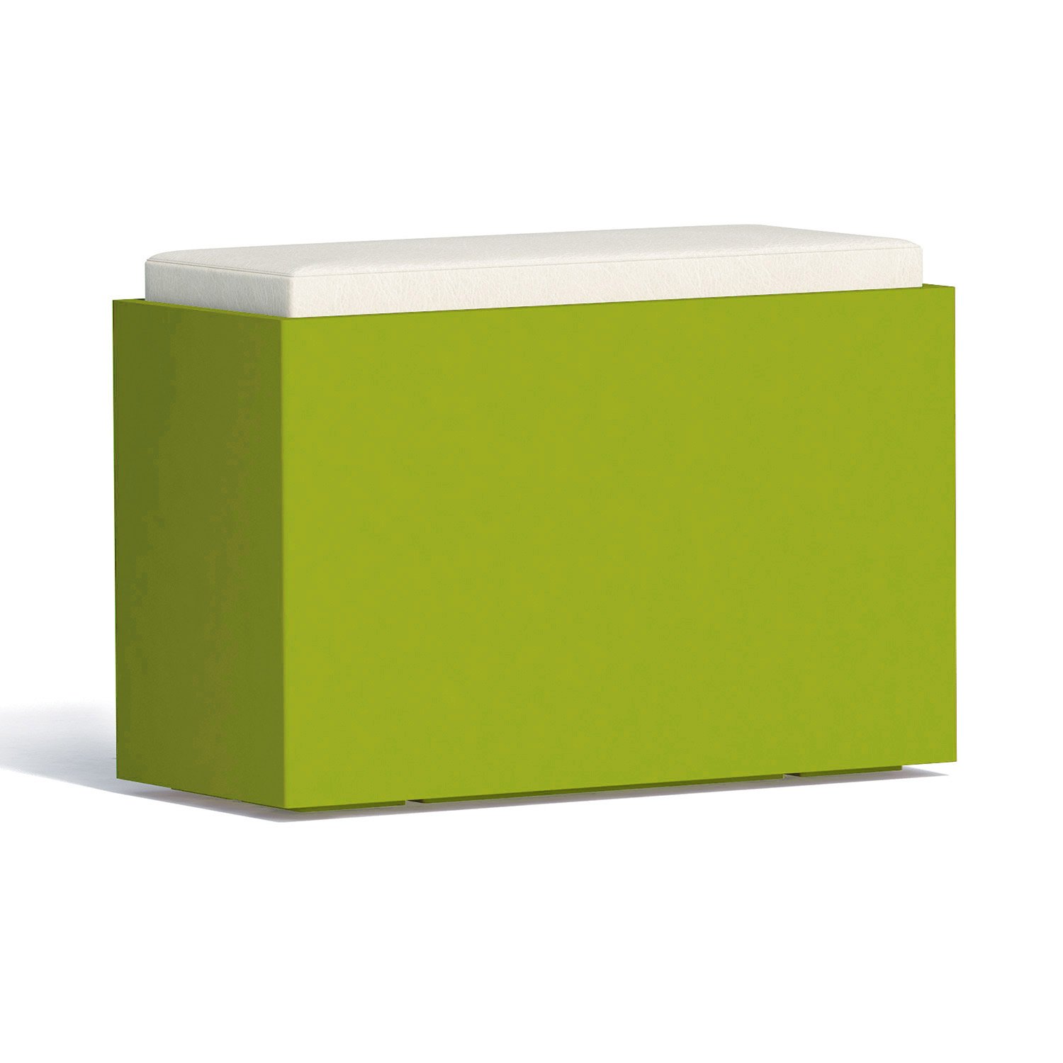 foto del prodotto panchetta roomy in resina rettangolare 80x35 cm verde