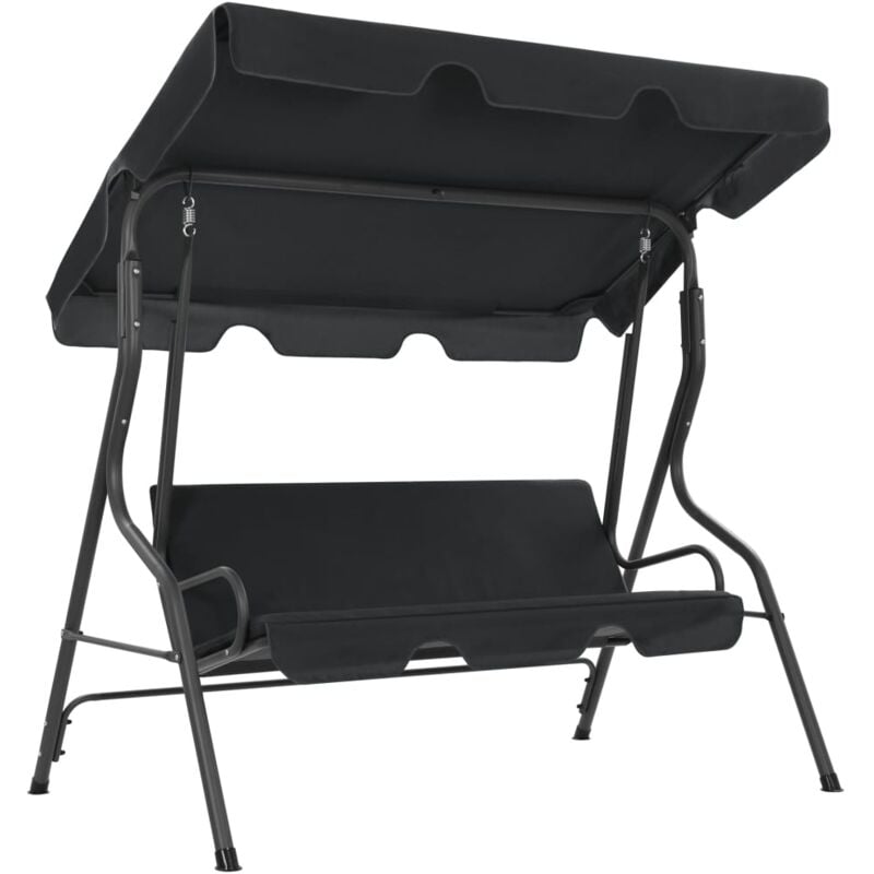 foto del prodotto panchina a dondolo da giardino antracite 170x110x153 cm cod mxl 43331
