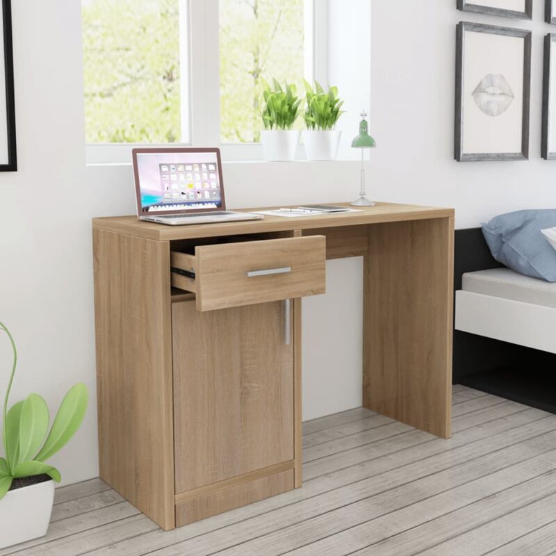 foto del prodotto panchina con scarpiera colore rovere 80x24x45 cm