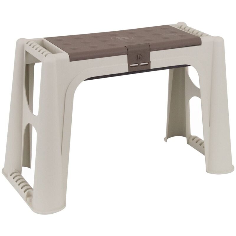 foto del prodotto panchina da esterno barry, panchina da giardino, panca porta utensili, panca multiuso, 100 made in italy, 58x29h37 cm, beige e marrone dmora
