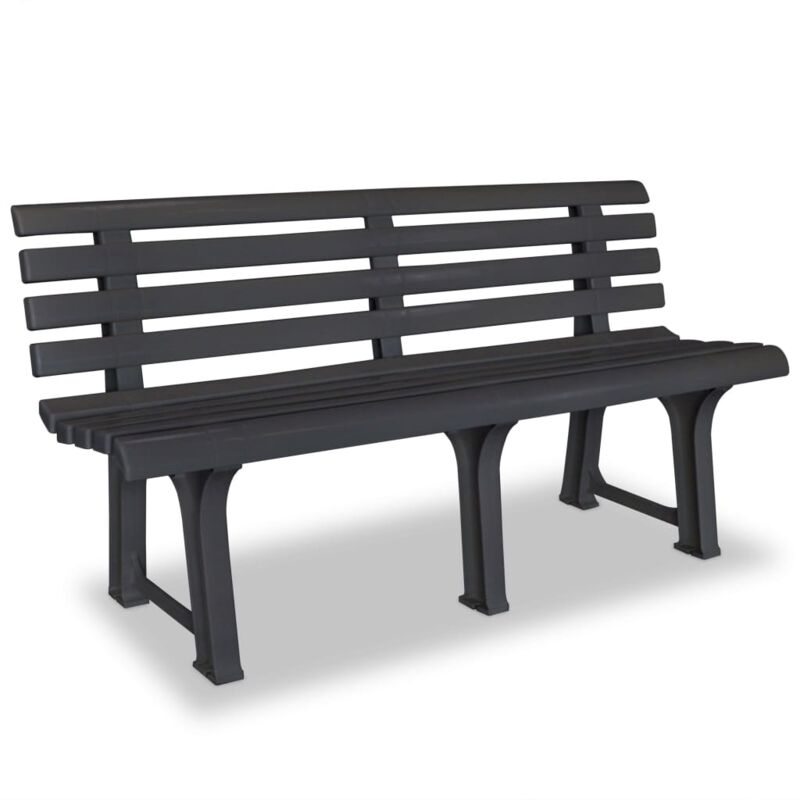 foto del prodotto panchina da giardino 145,5 cm in plastica antracite cod mxl 49864