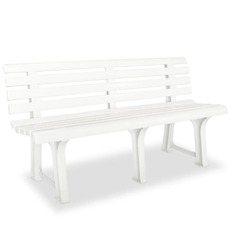 foto del prodotto panchina da giardino 145,5 cm in plastica bianca cod mxl 46079