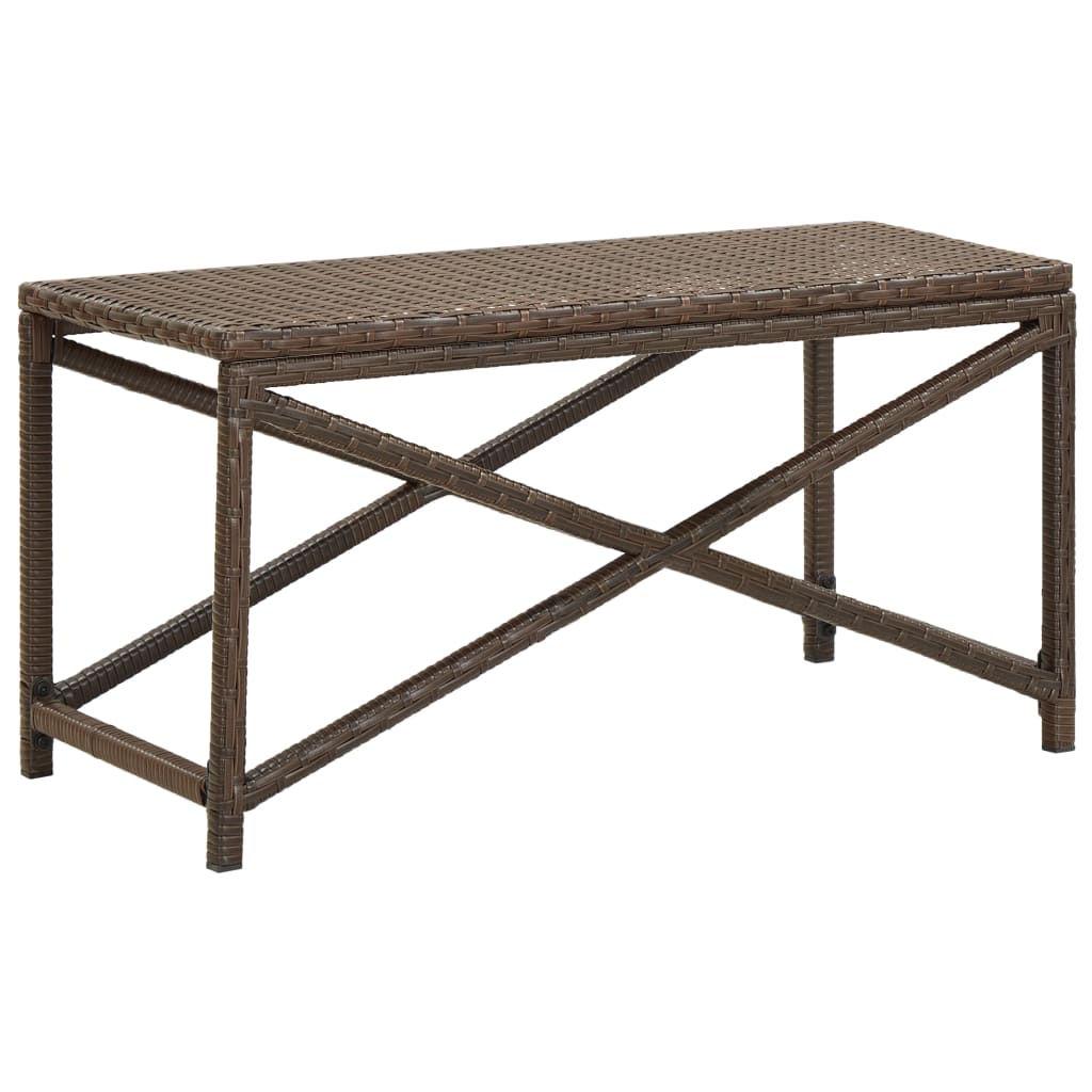 foto del prodotto panchina da giardino 80 cm in polyrattan marrone cod mxl 45668
