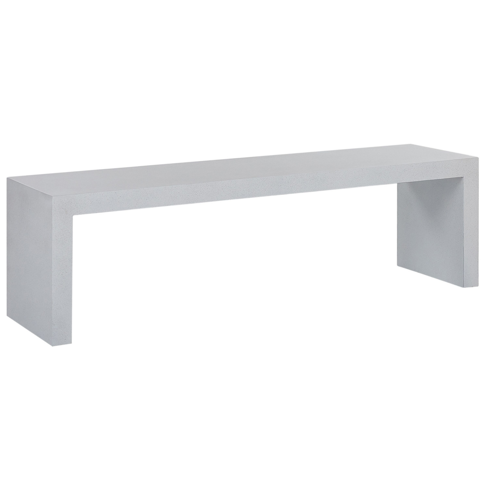 foto del prodotto panchina da giardino in cemento bianco a 3 posti 40 x 150 x 40 cm esterno terrazzo