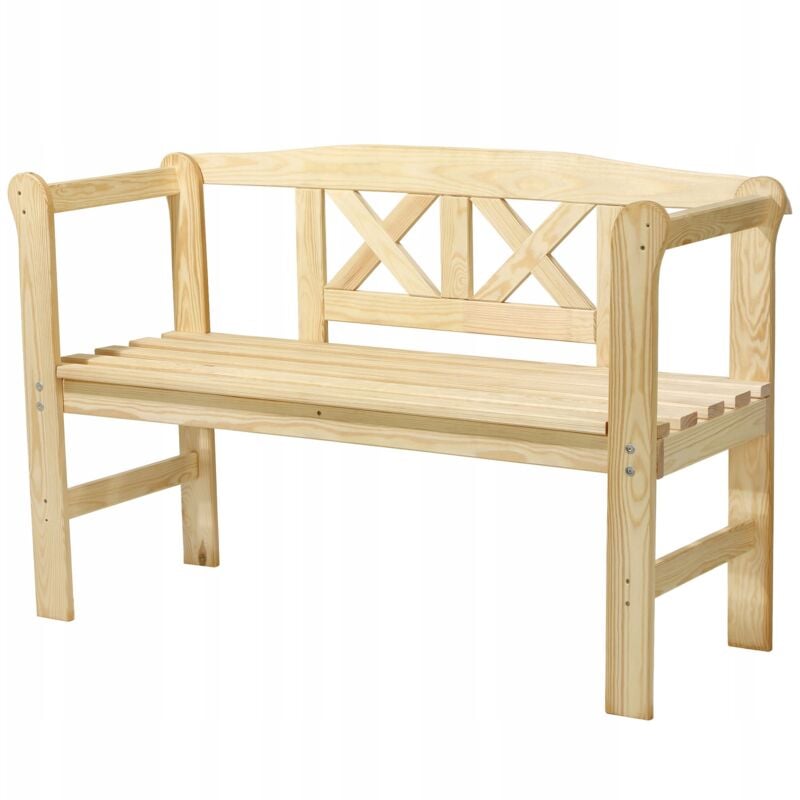 foto del prodotto panchina da giardino kadax in legno con schienale 119 cm per terrazza
