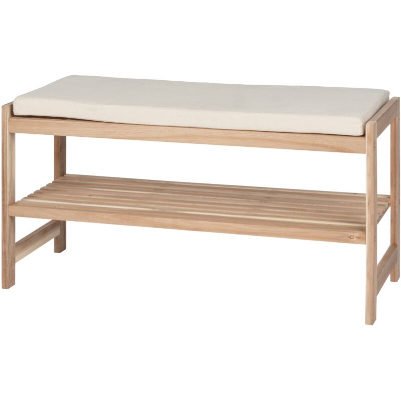 foto del prodotto panchina da ingresso per scarpe acina, mobile per scarpe da ingresso, legno certificato fsc , 90x45x34 cm, marrone wenko