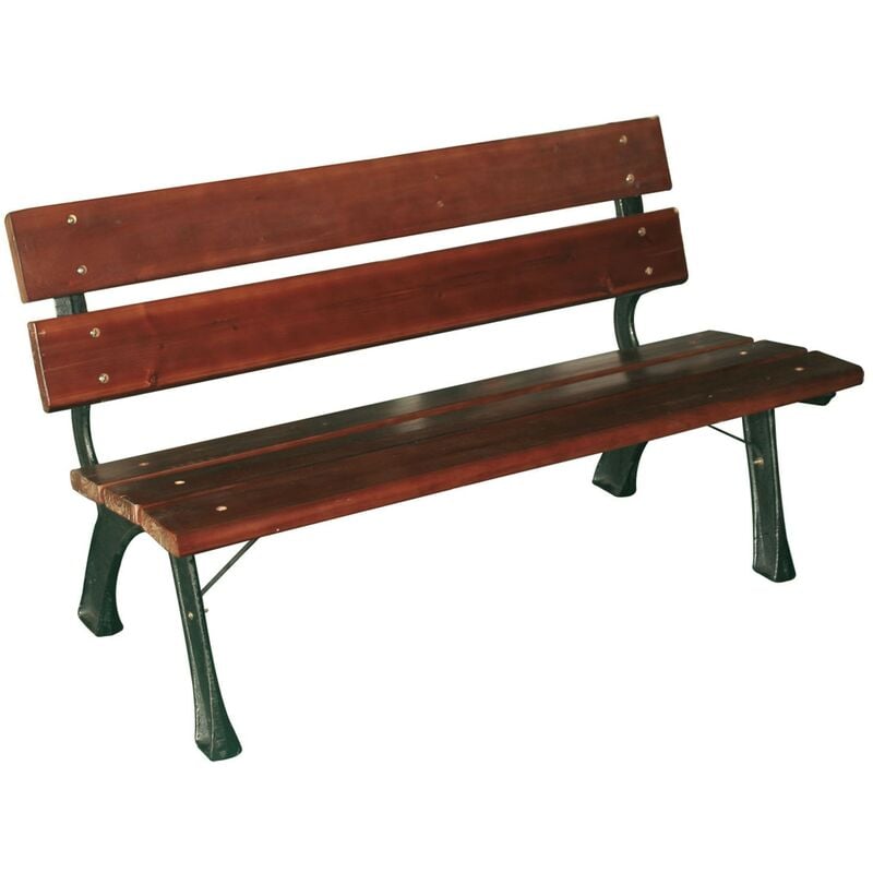 foto del prodotto panchina in ghisa con doghe in legno hyde park junior 122x60xh72 cm