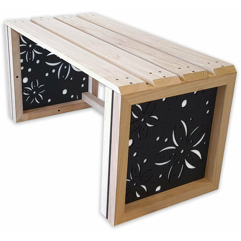 foto del prodotto panchina in legno e pvc per interno ed esterno mod. flowers