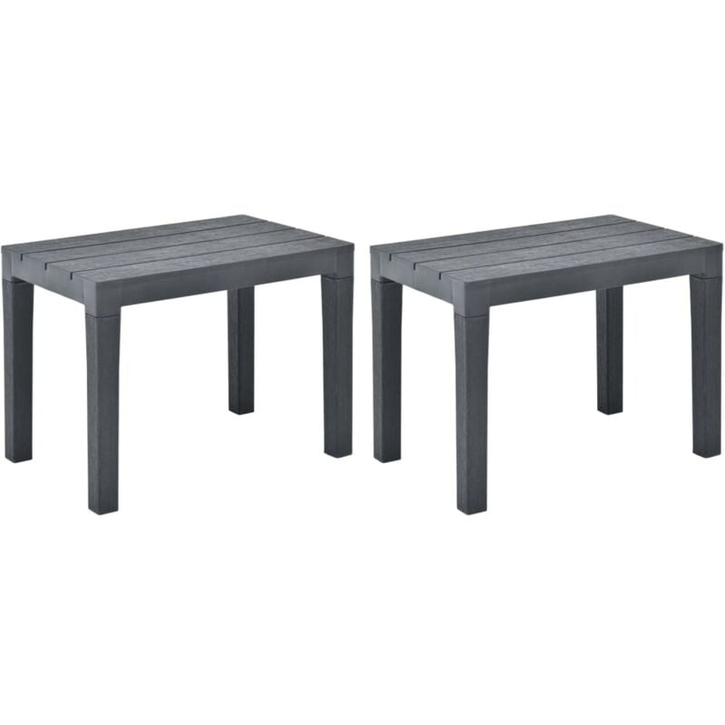 foto del prodotto panchine da giardino 2 pz antracite in plastica vidaxl