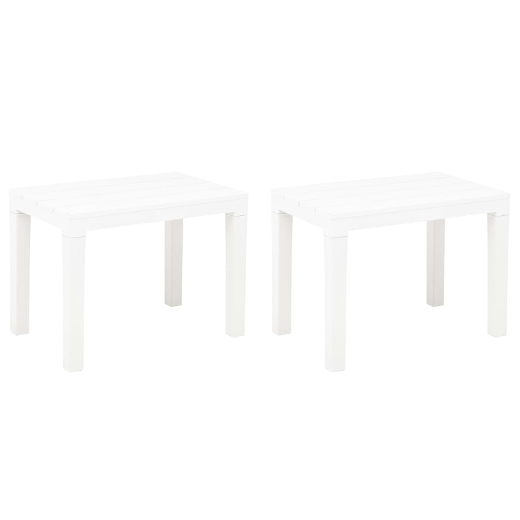 foto del prodotto panchine da giardino 2 pz bianco in plastica cod mxl 45960