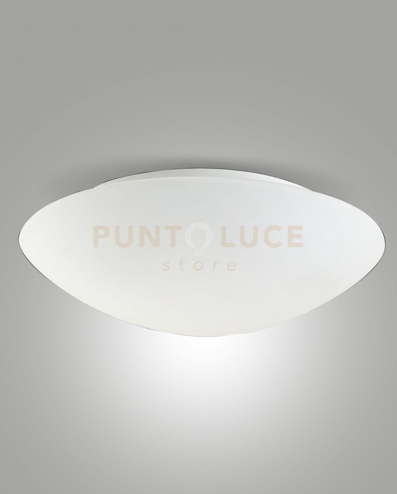 foto del prodotto pandora plafoniera bianca diametro 46cm in vetro 2 luci attacco e27