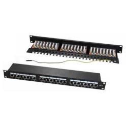 foto del prodotto pann.1u con 24 rj45s cat.6a nero